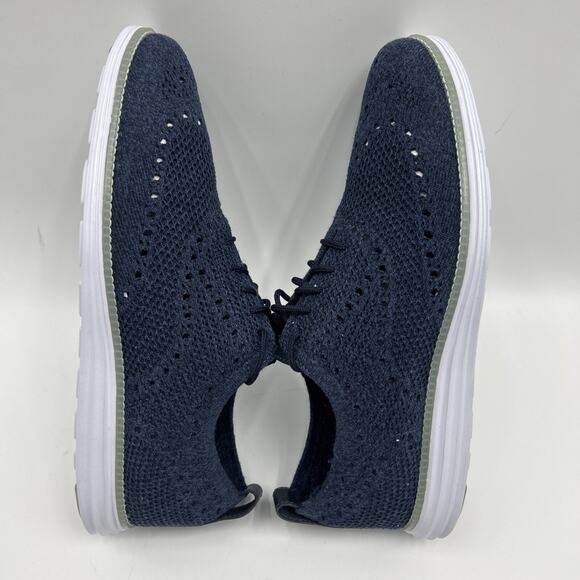 Cole Haan Original Grand Men’s 11M Dress Casual Shoes Navy Stitchlite Wingtip